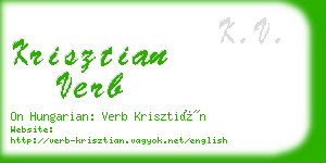 krisztian verb business card